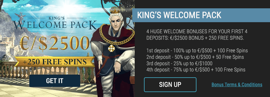 King Billy Casino Bonus Code. You need promo codes to use the welcome bonus